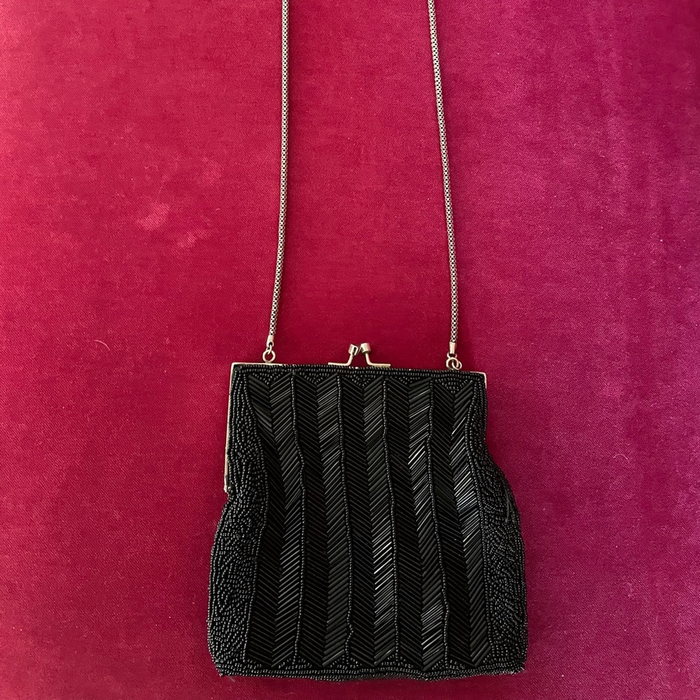 Evening Shoulder Bag Black Bead